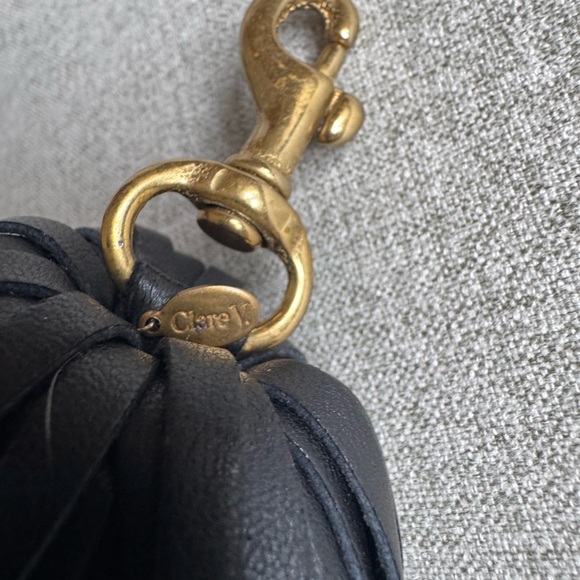 Clare V. Black leather puff tassel. In EUC, not available anymore - Picture 2 of 4
